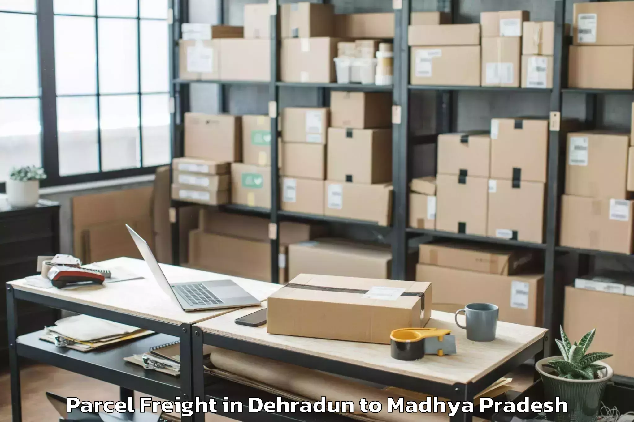 Professional Dehradun to Gyaraspur Parcel Freight